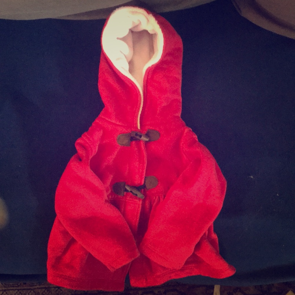 Toddler red peacoat